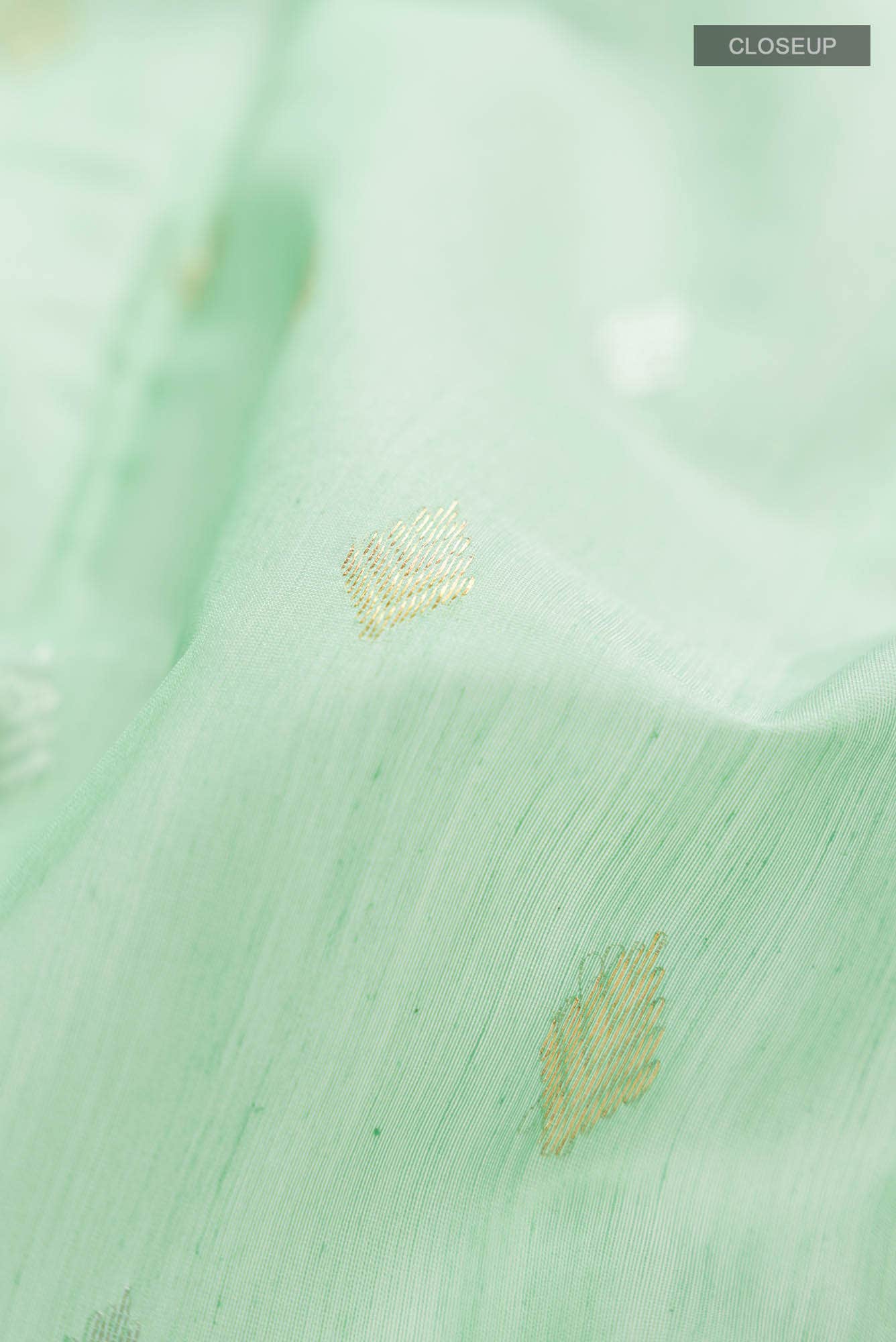 Green Chanderi Silk Cotton Saree