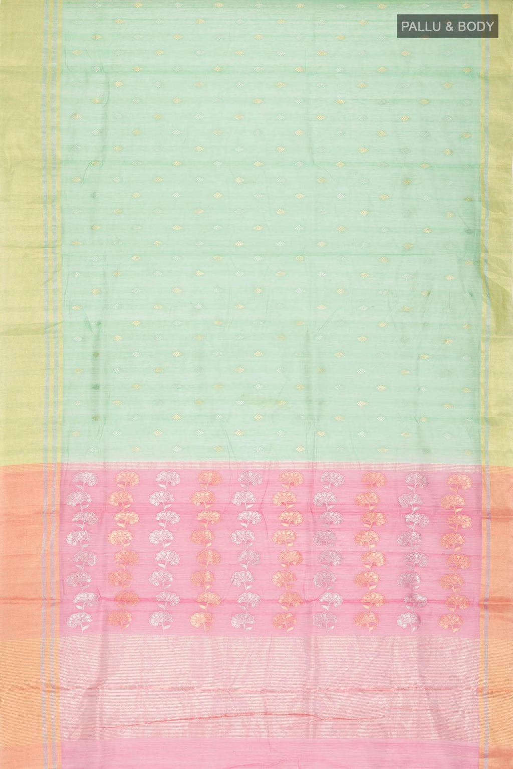 Green Chanderi Silk Cotton Saree