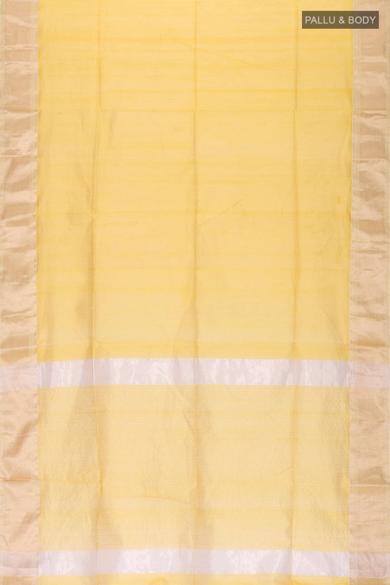 Yellow Maheshwari Silk Cotton Saree