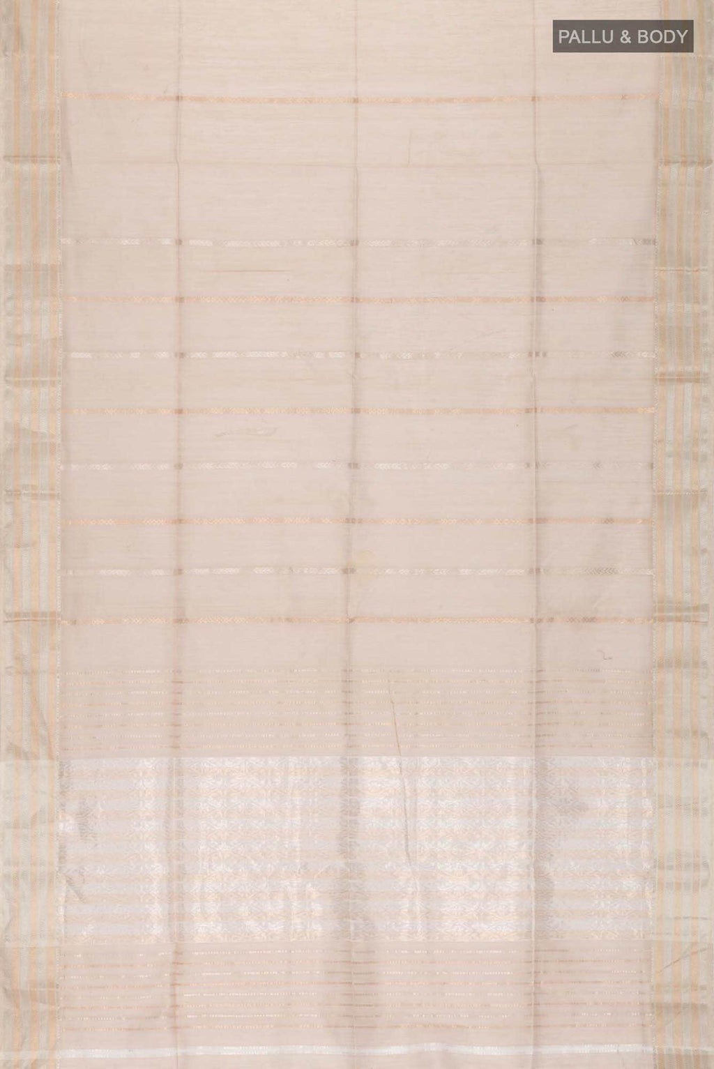 Beige Maheshwari Silk Cotton Saree