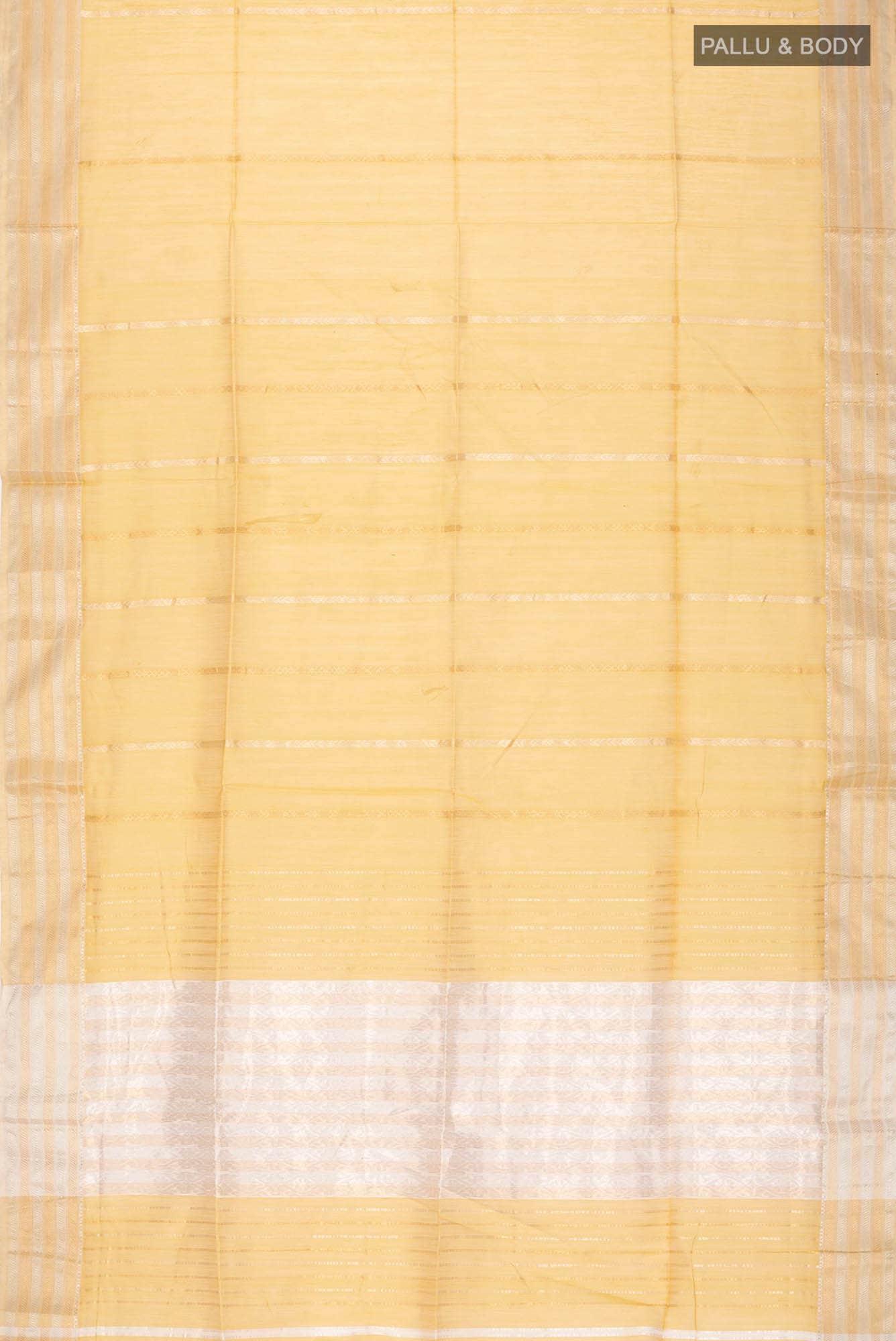 Yellow Maheshwari Silk Cotton Saree