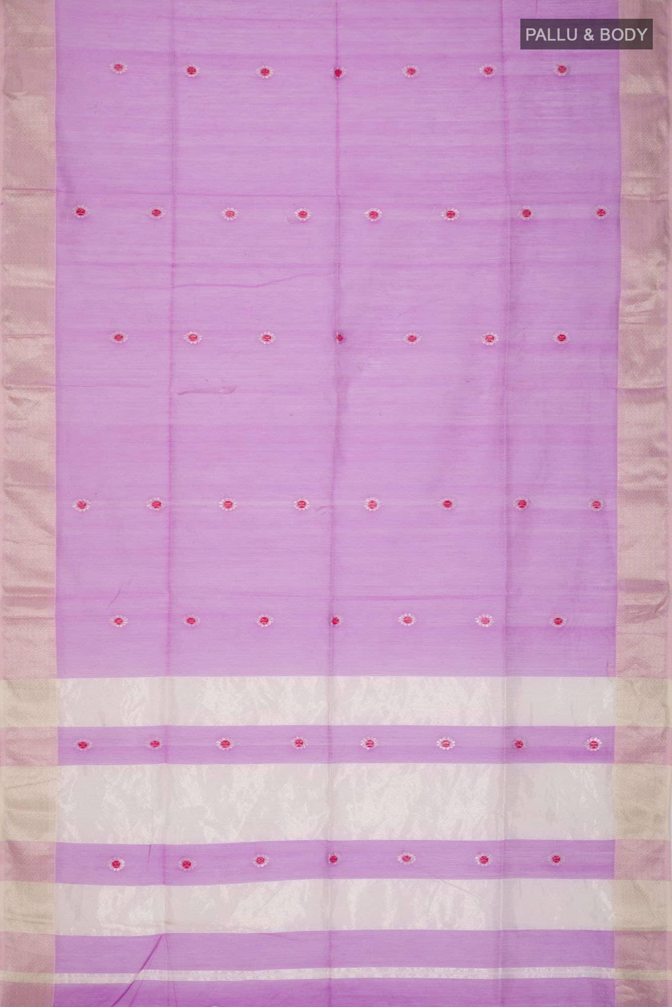 Lavender Maheshwari Silk Cotton Saree