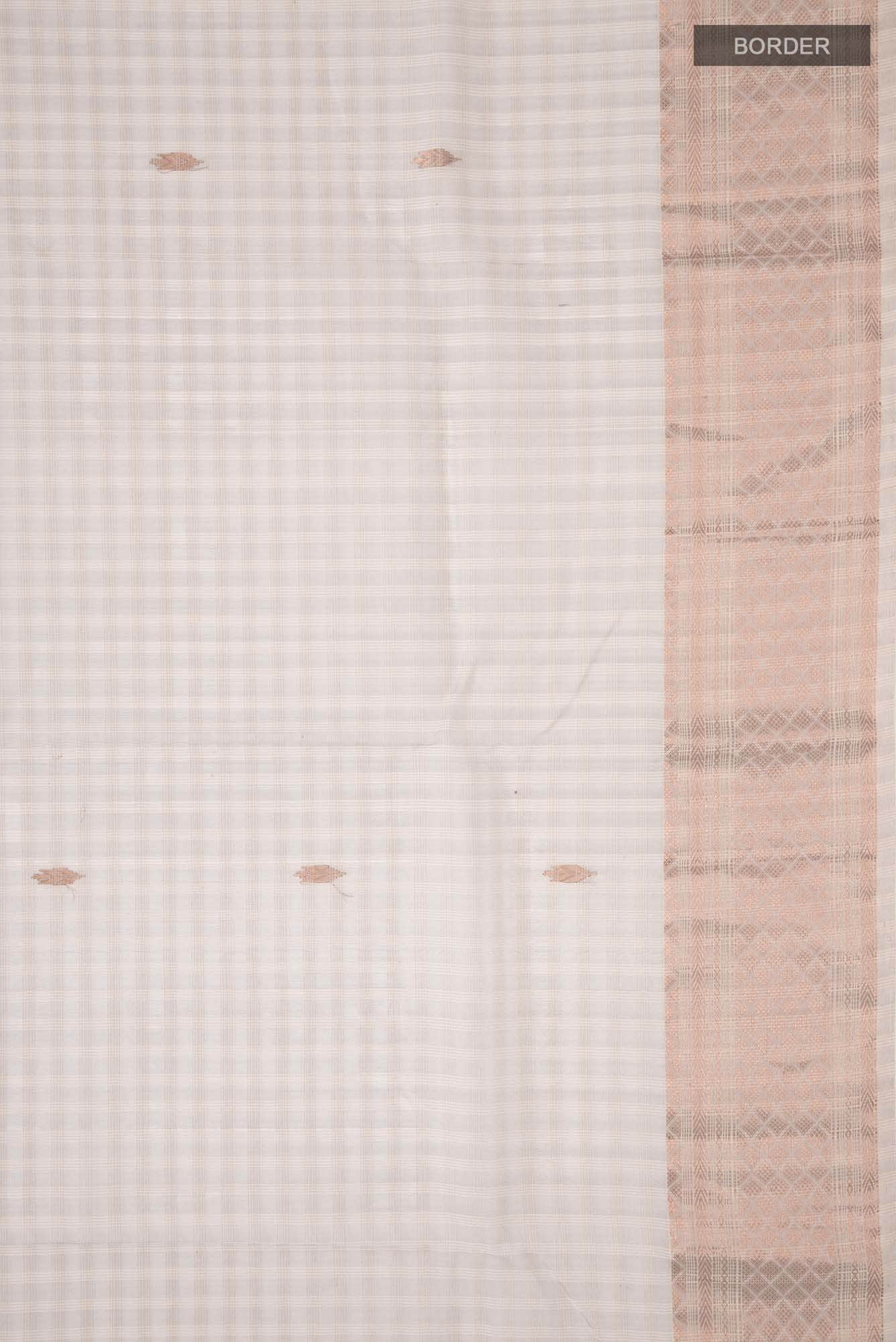 Grey Maheshwari Silk Cotton Saree