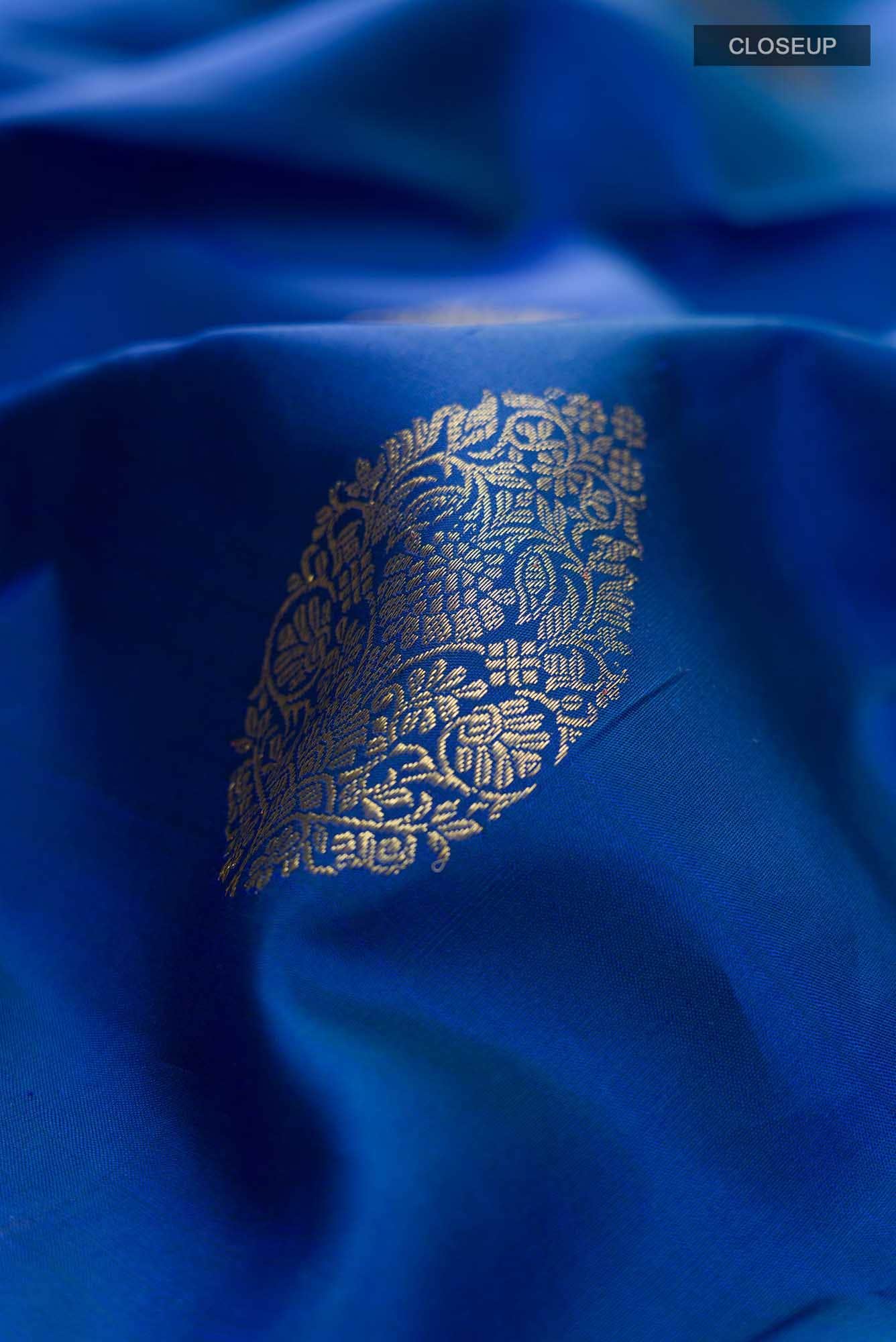 Blue Kanchipuram Silk Saree