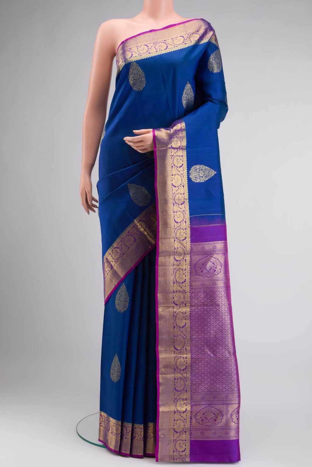 Blue Kanchipuram Silk Saree