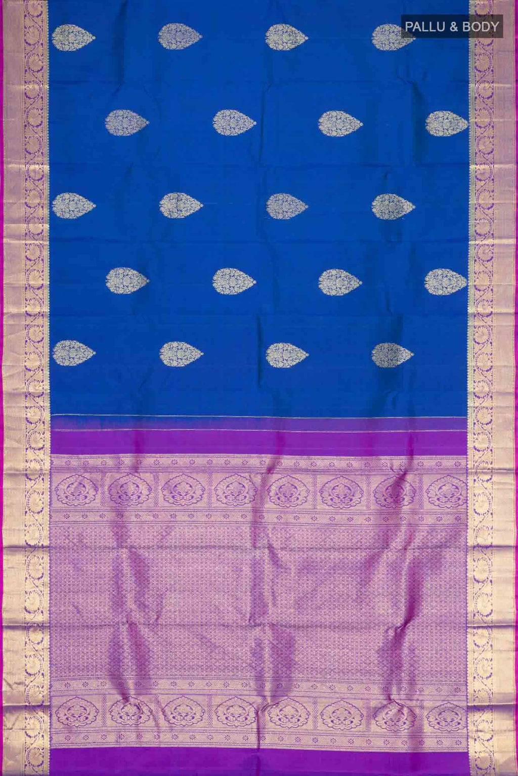 Blue Kanchipuram Silk Saree