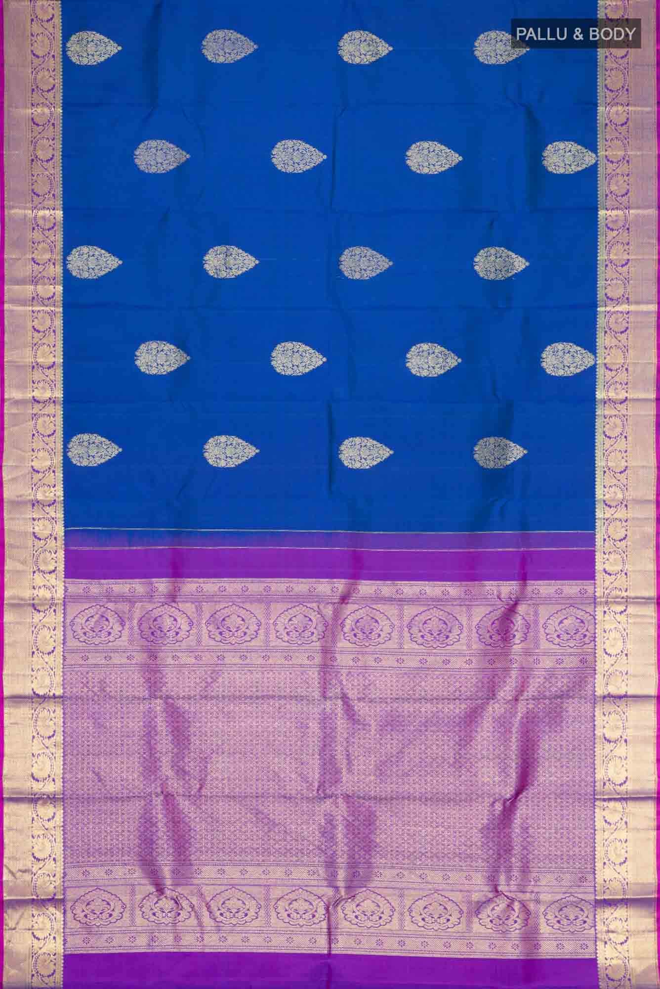 Blue Kanchipuram Silk Saree
