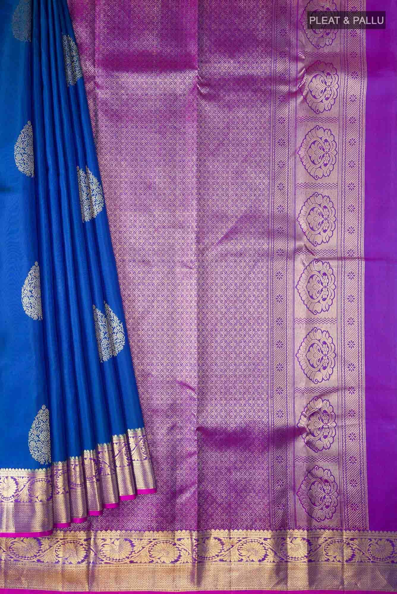 Blue Kanchipuram Silk Saree