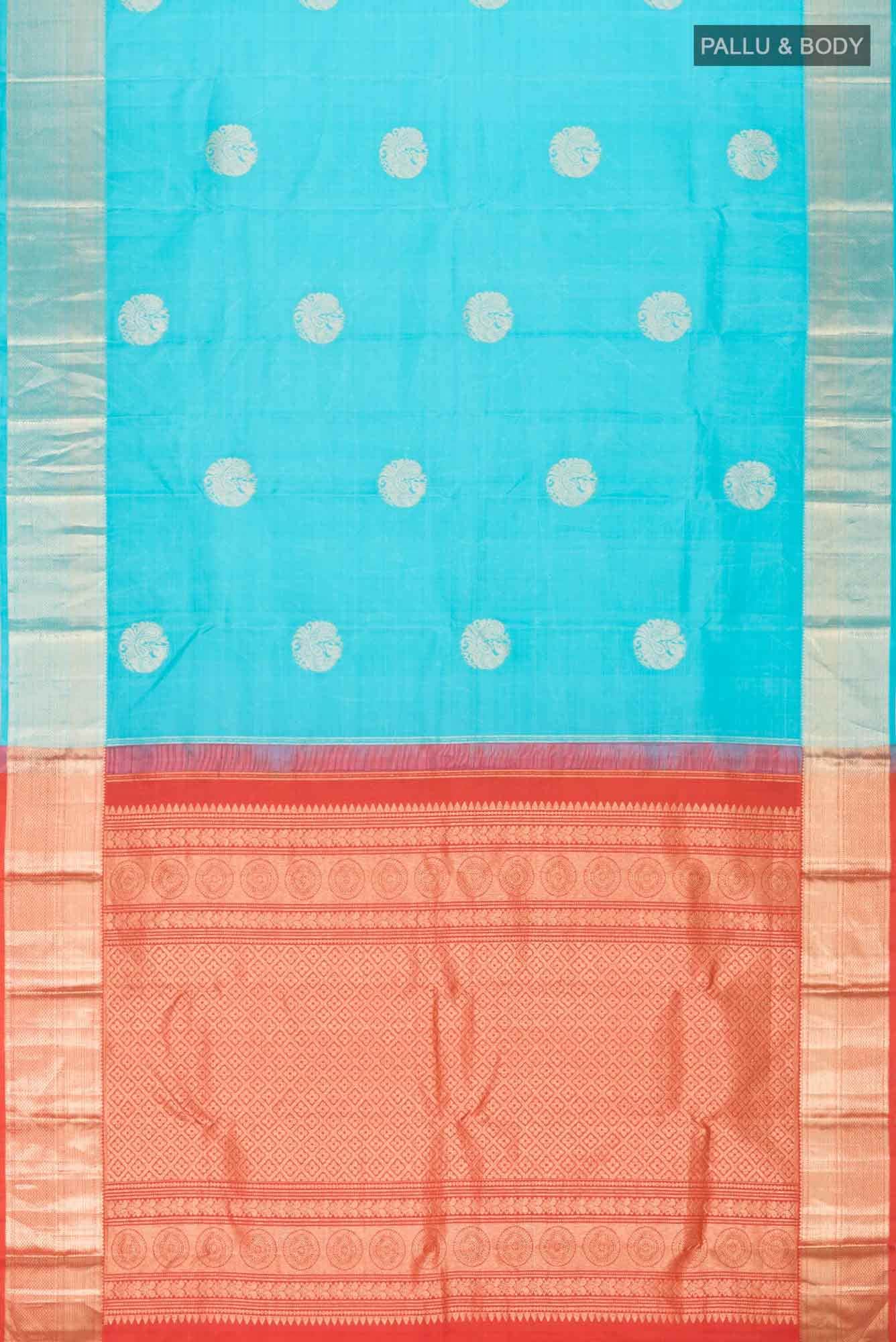 Blue Kanchipuram Silk Saree