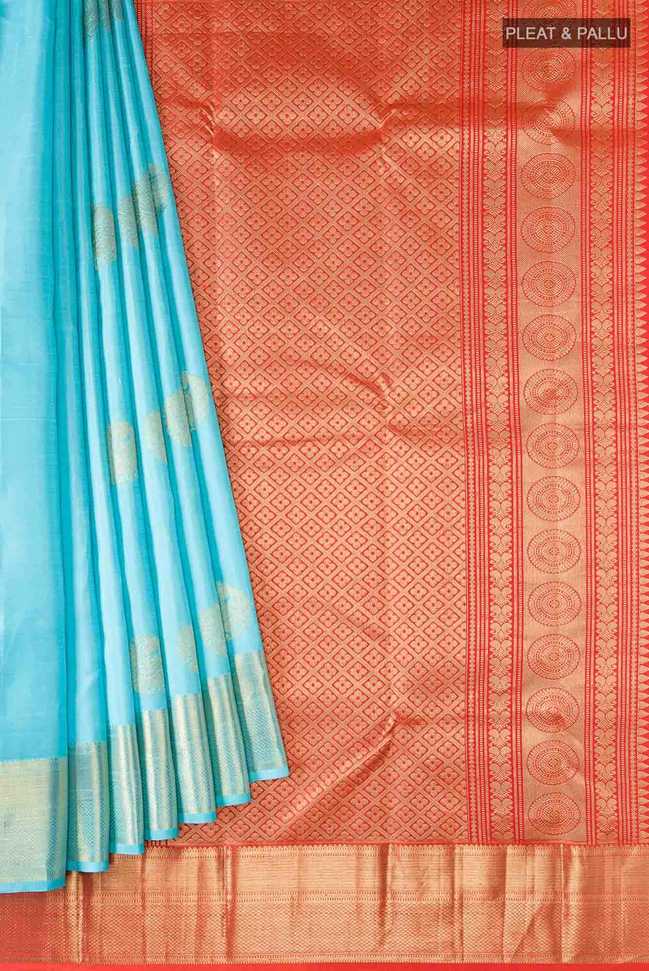 Blue Kanchipuram Silk Saree
