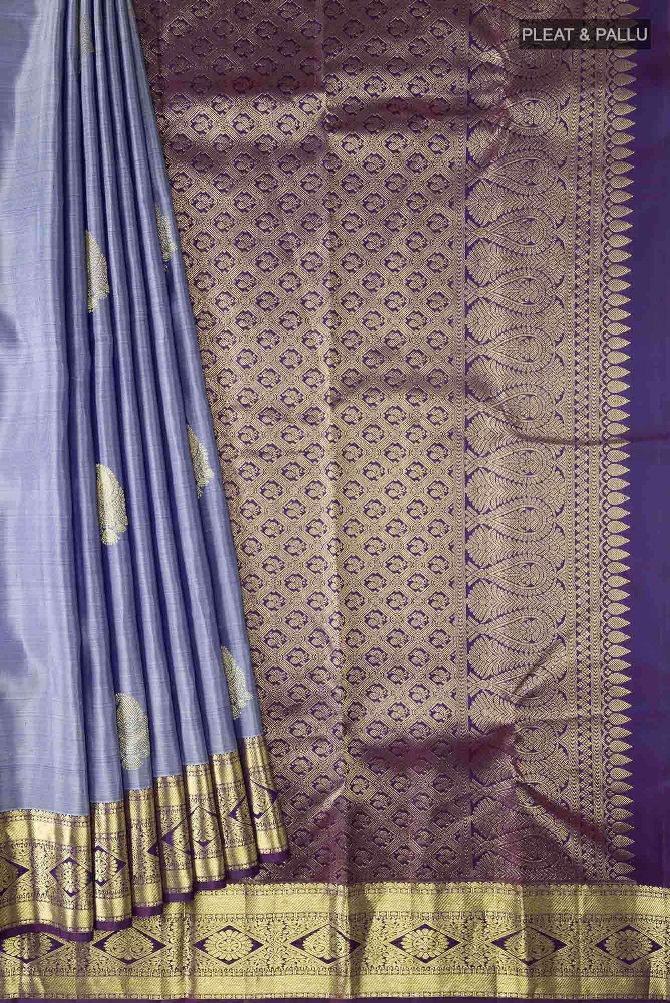 Blue Kanchipuram Silk Saree
