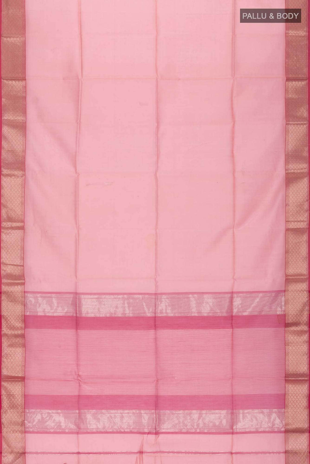 Peach Maheshwari Silk Cotton Saree