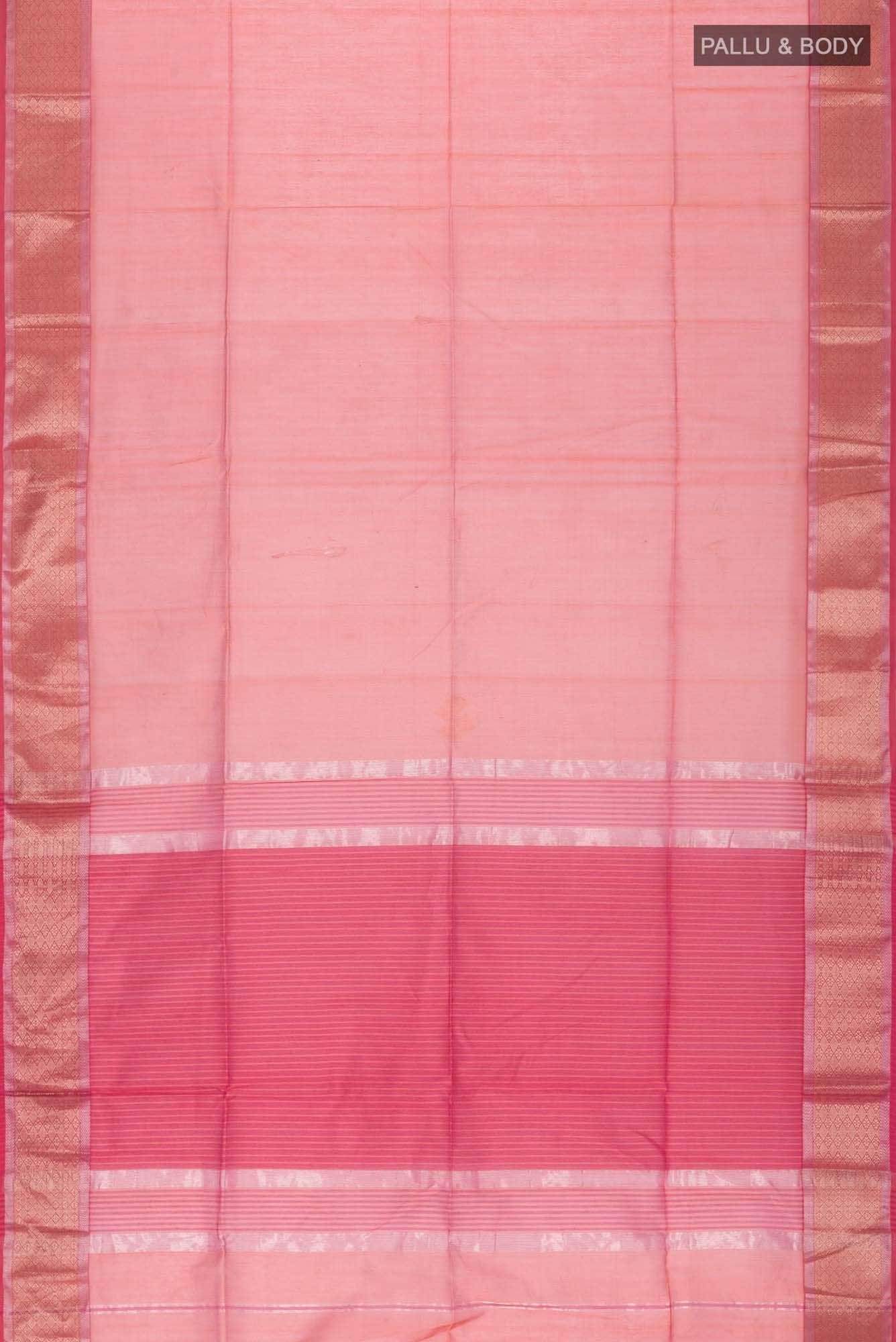 Orange Maheshwari Silk Cotton Saree
