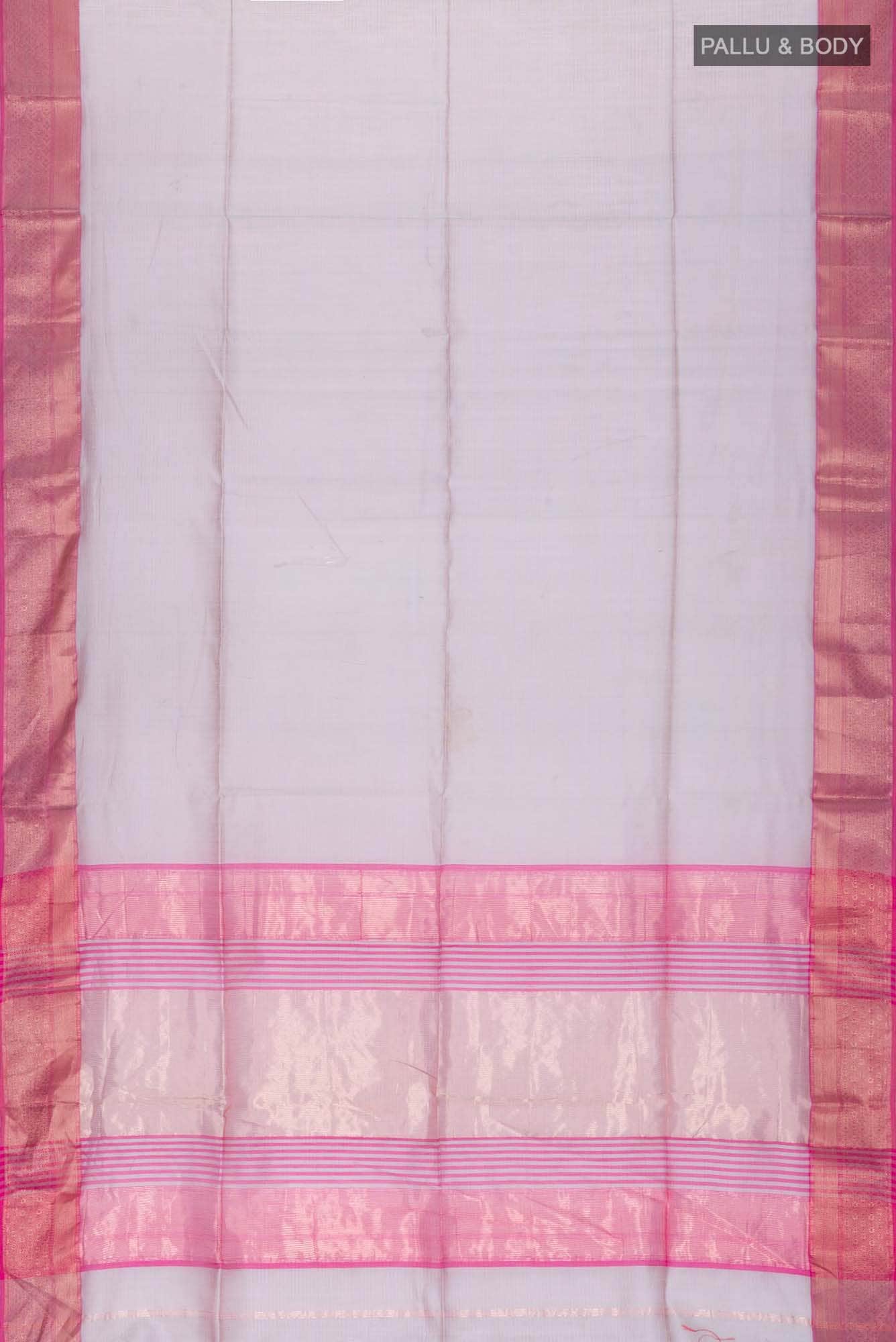 Grey Maheshwari Silk Cotton Saree