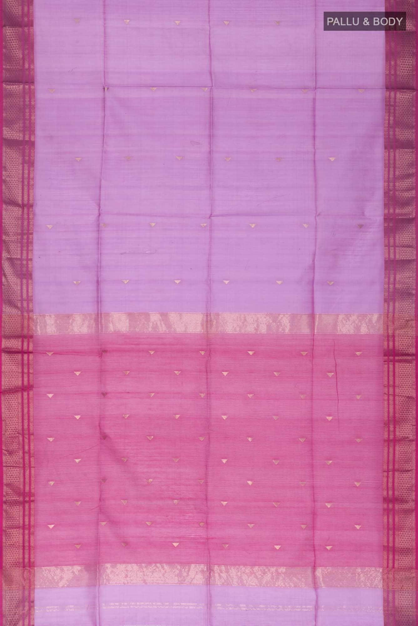 Lavender Maheshwari Silk Cotton Saree