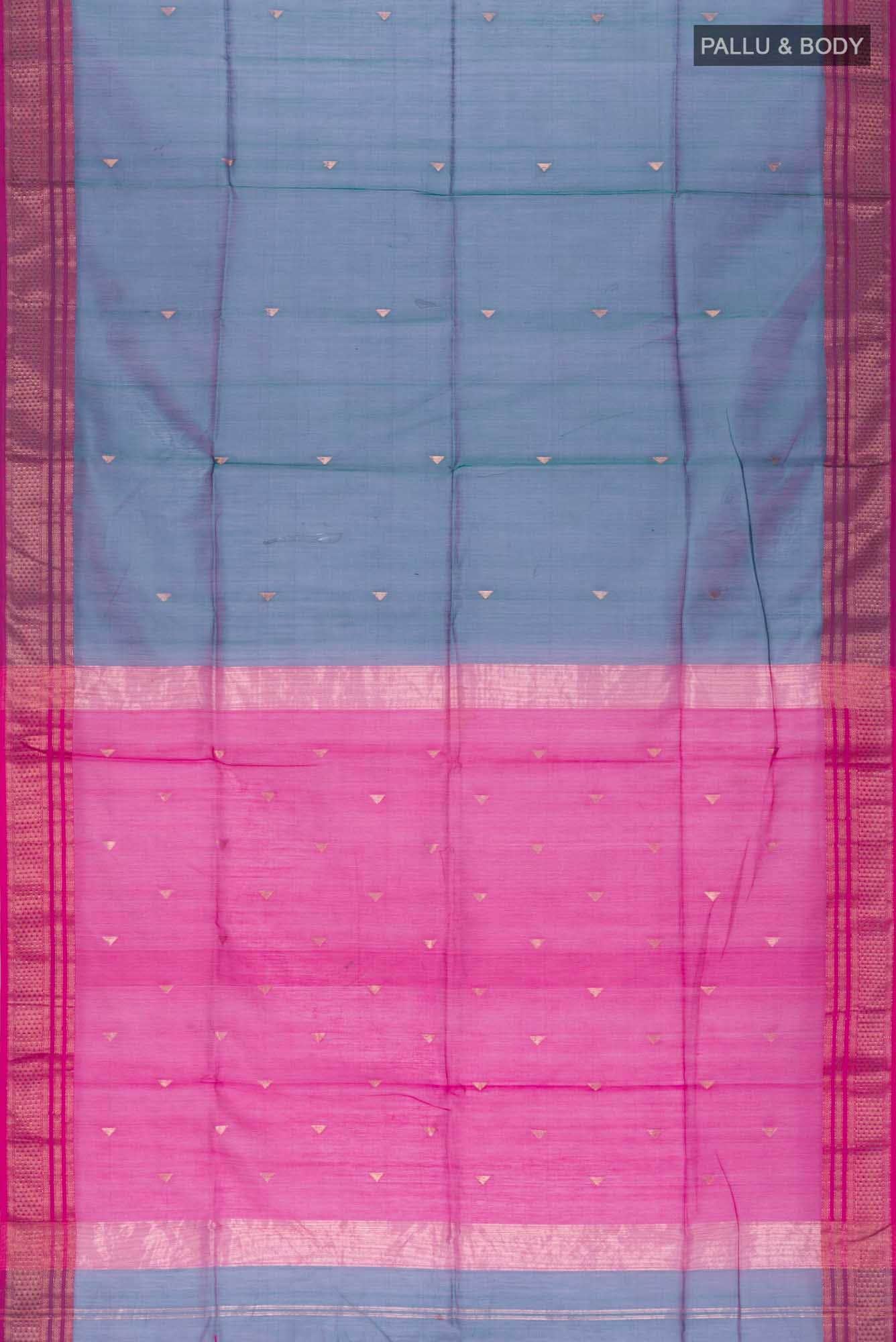 Purple Maheshwari Silk Cotton Saree