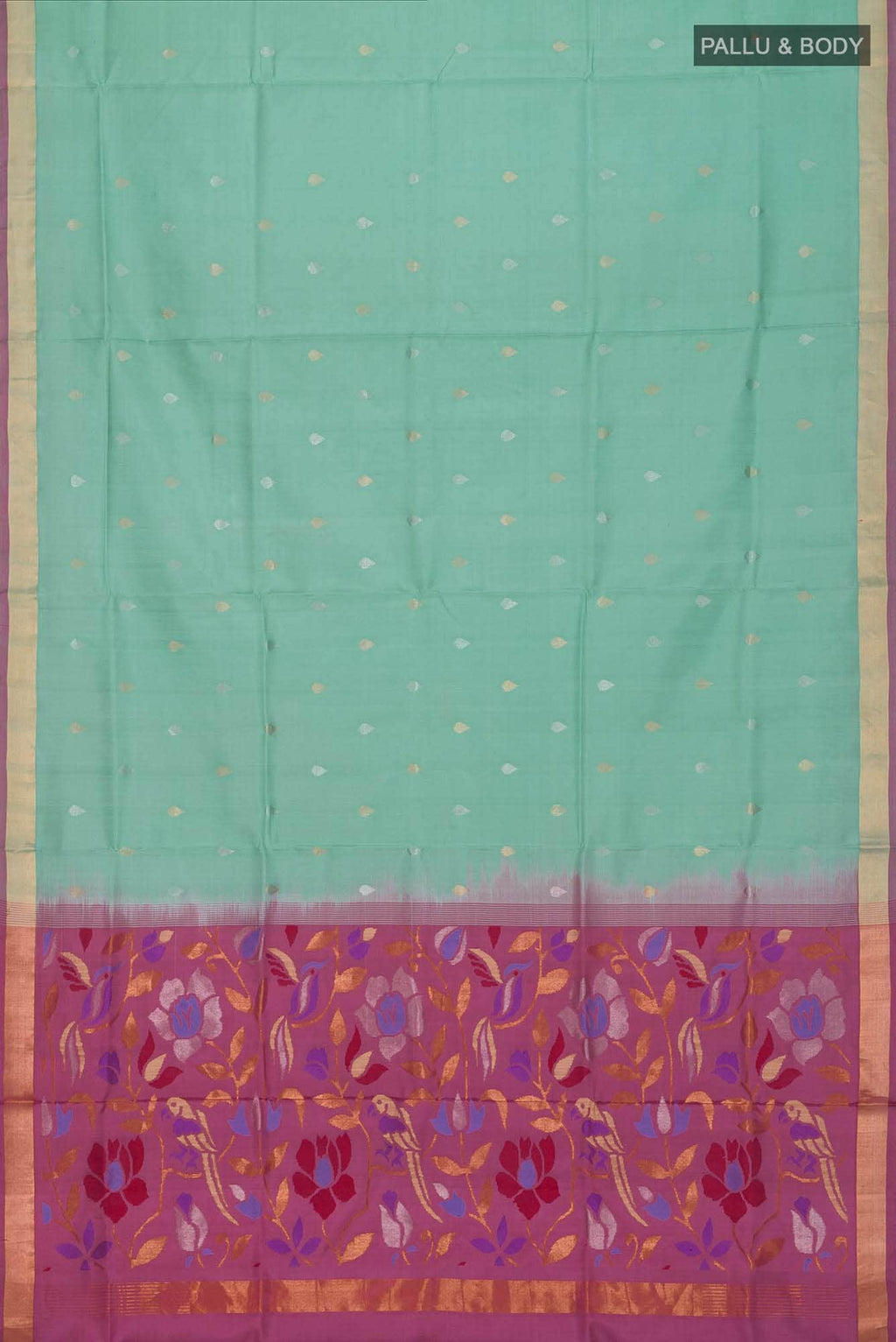 Mint Green Uppada Silk Saree
