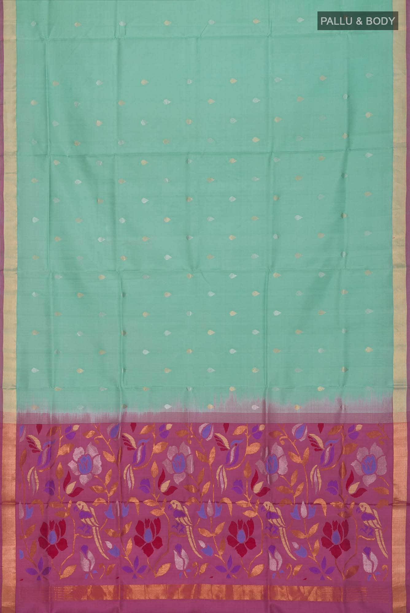 Mint Green Uppada Silk Saree