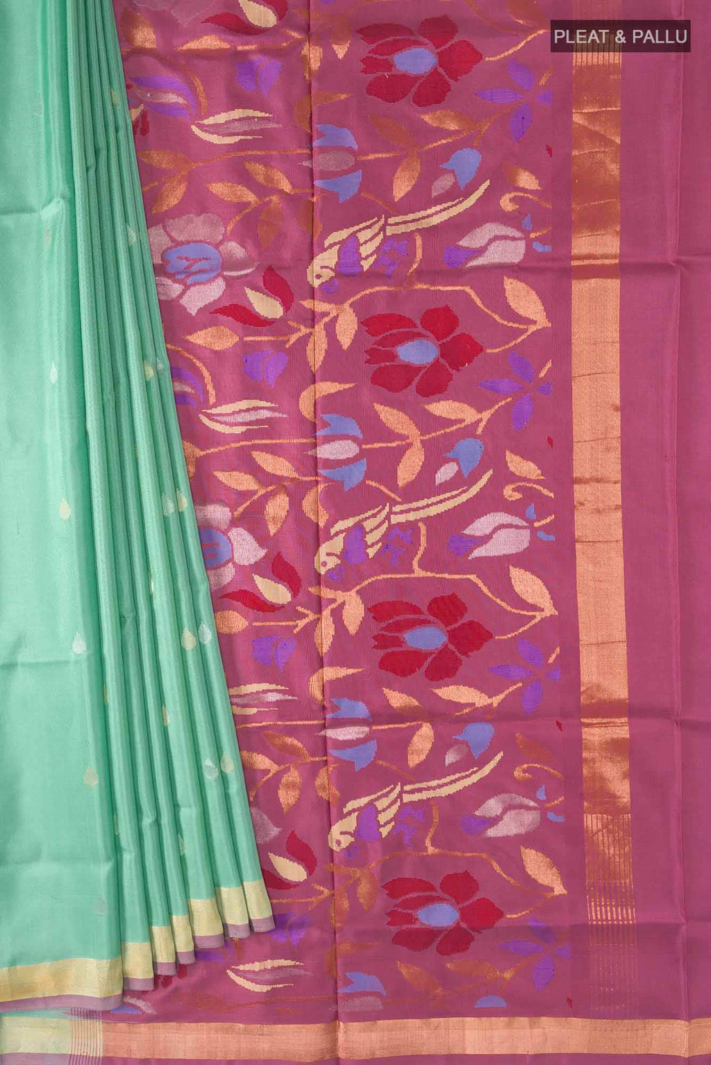 Mint Green Uppada Silk Saree