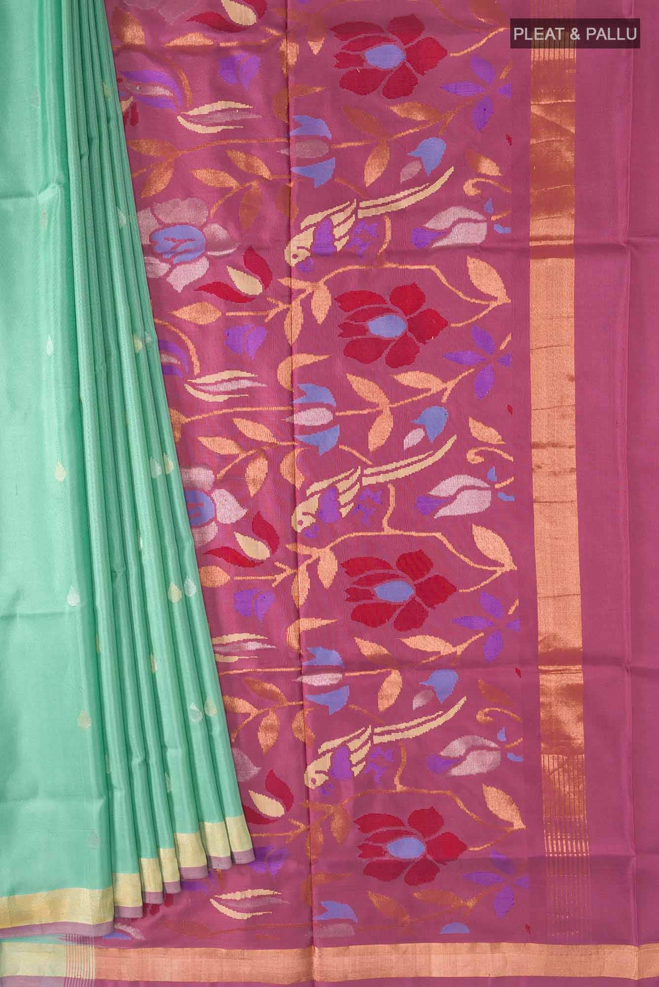 Mint Green Uppada Silk Saree