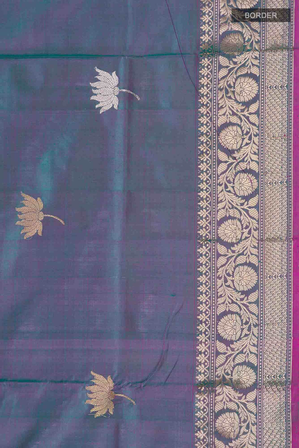 Blue Banarasi Katan Silk Saree