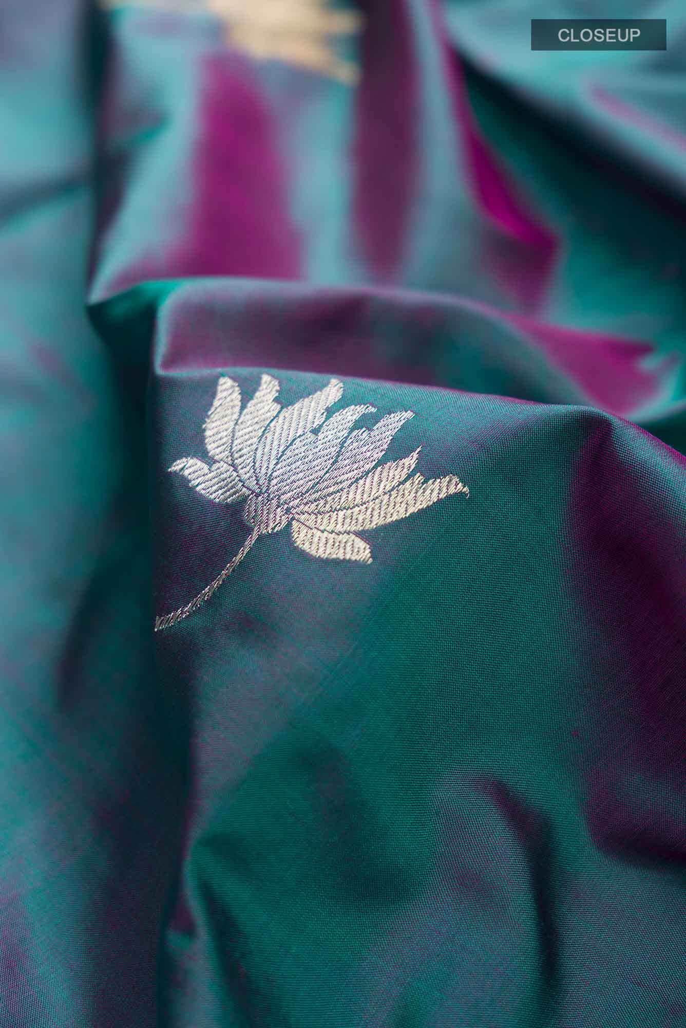 Blue Banarasi Katan Silk Saree