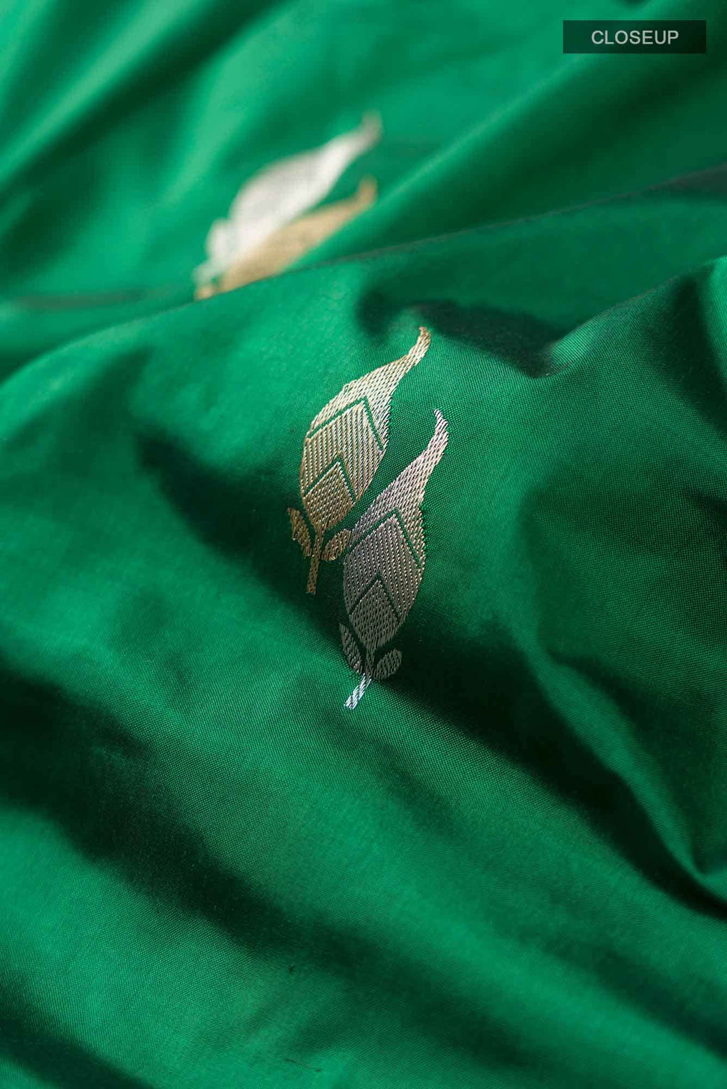 Green Banarasi Katan Silk Saree