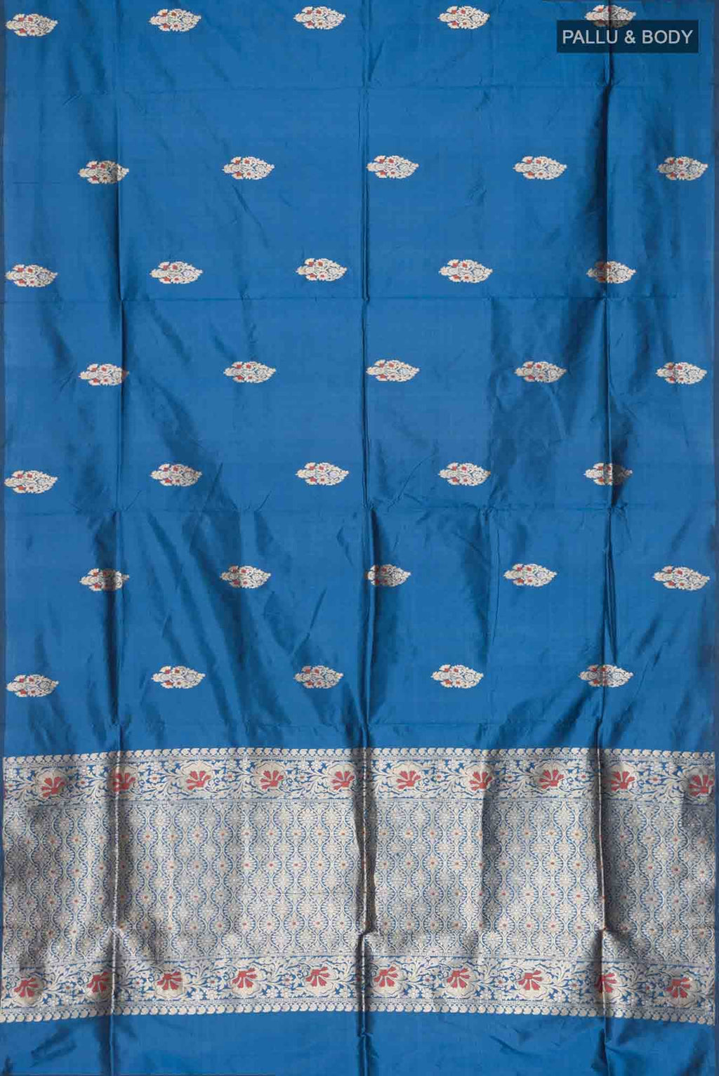 Blue Banarasi Katan Silk Saree