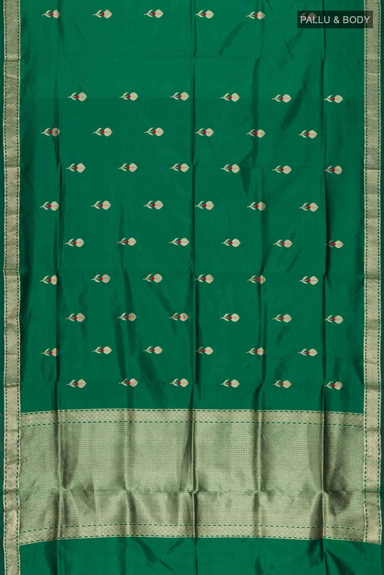Green Banarasi Katan Silk Saree