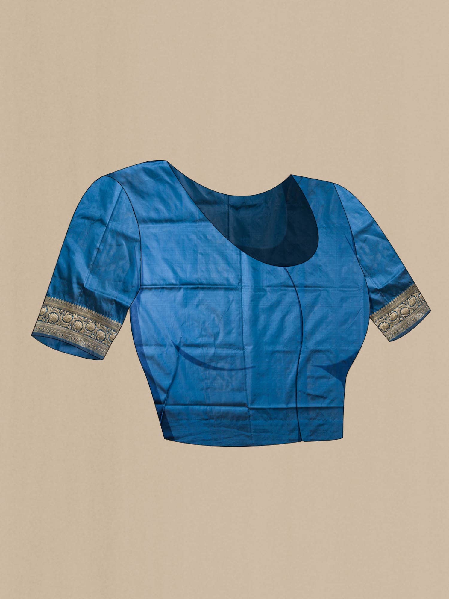 Blue Banarasi Katan Silk Saree