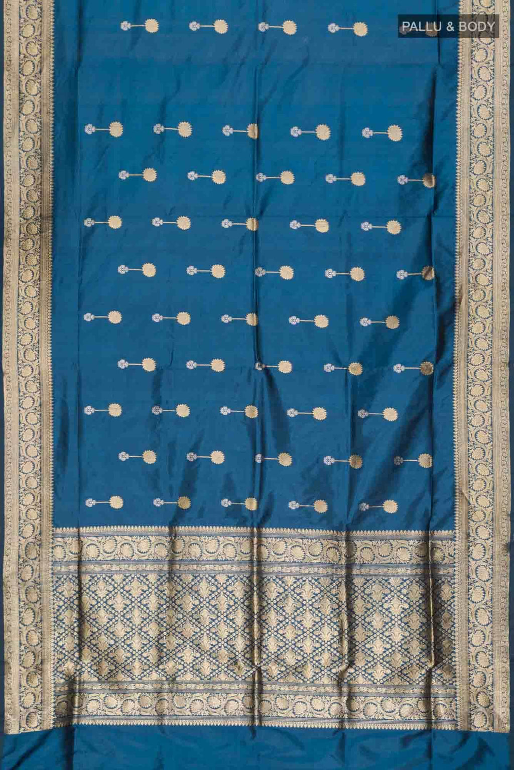 Blue Banarasi Katan Silk Saree