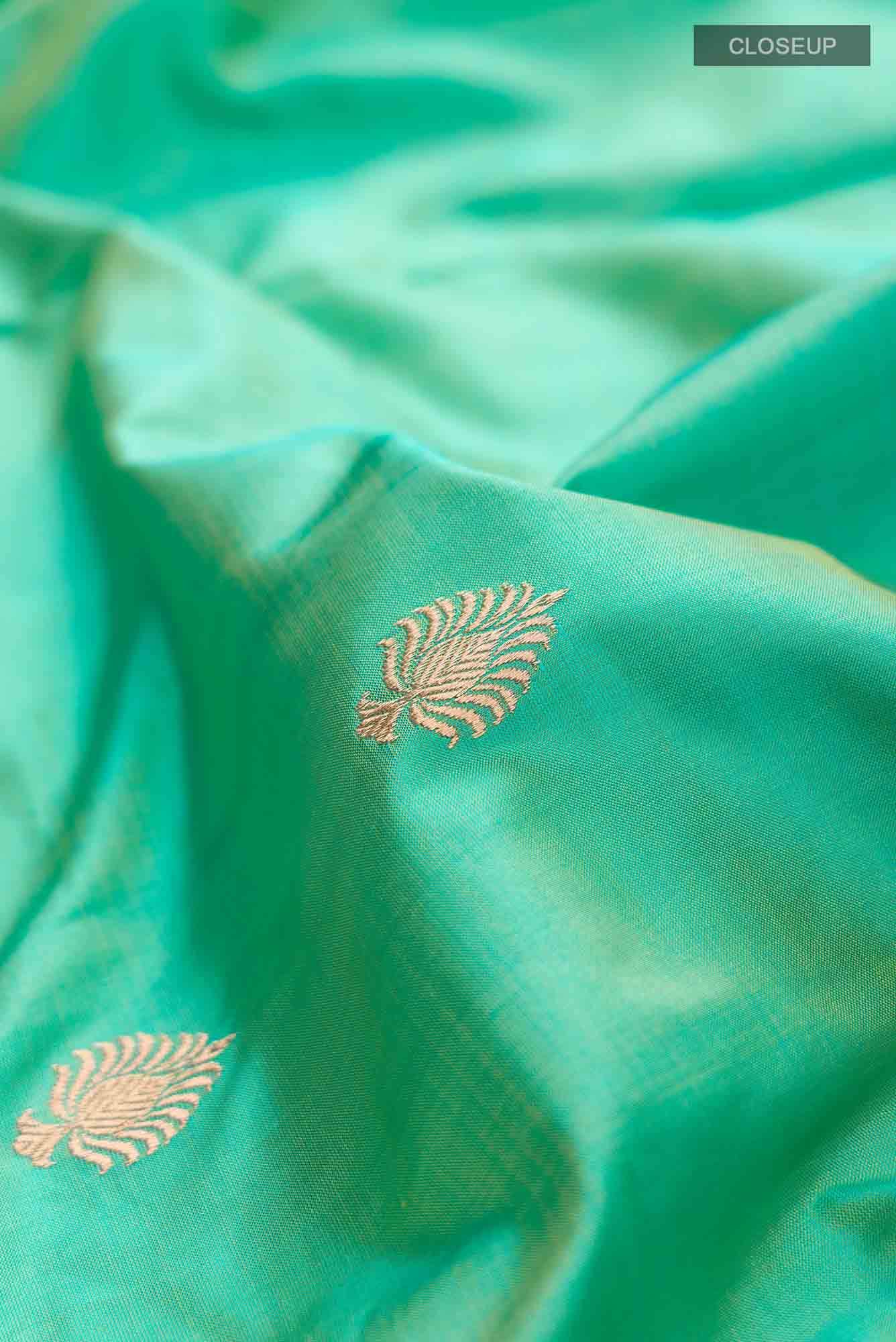 Green Banarasi Katan Silk Saree