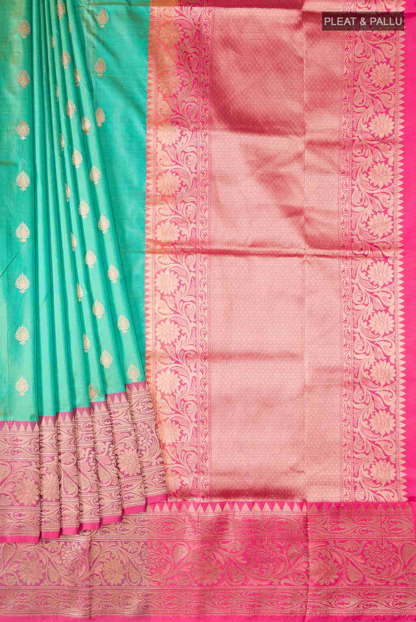 Green Banarasi Katan Silk Saree