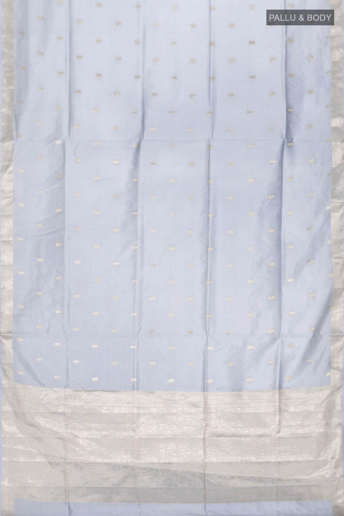 Blue Banarasi Tussar Silk Saree