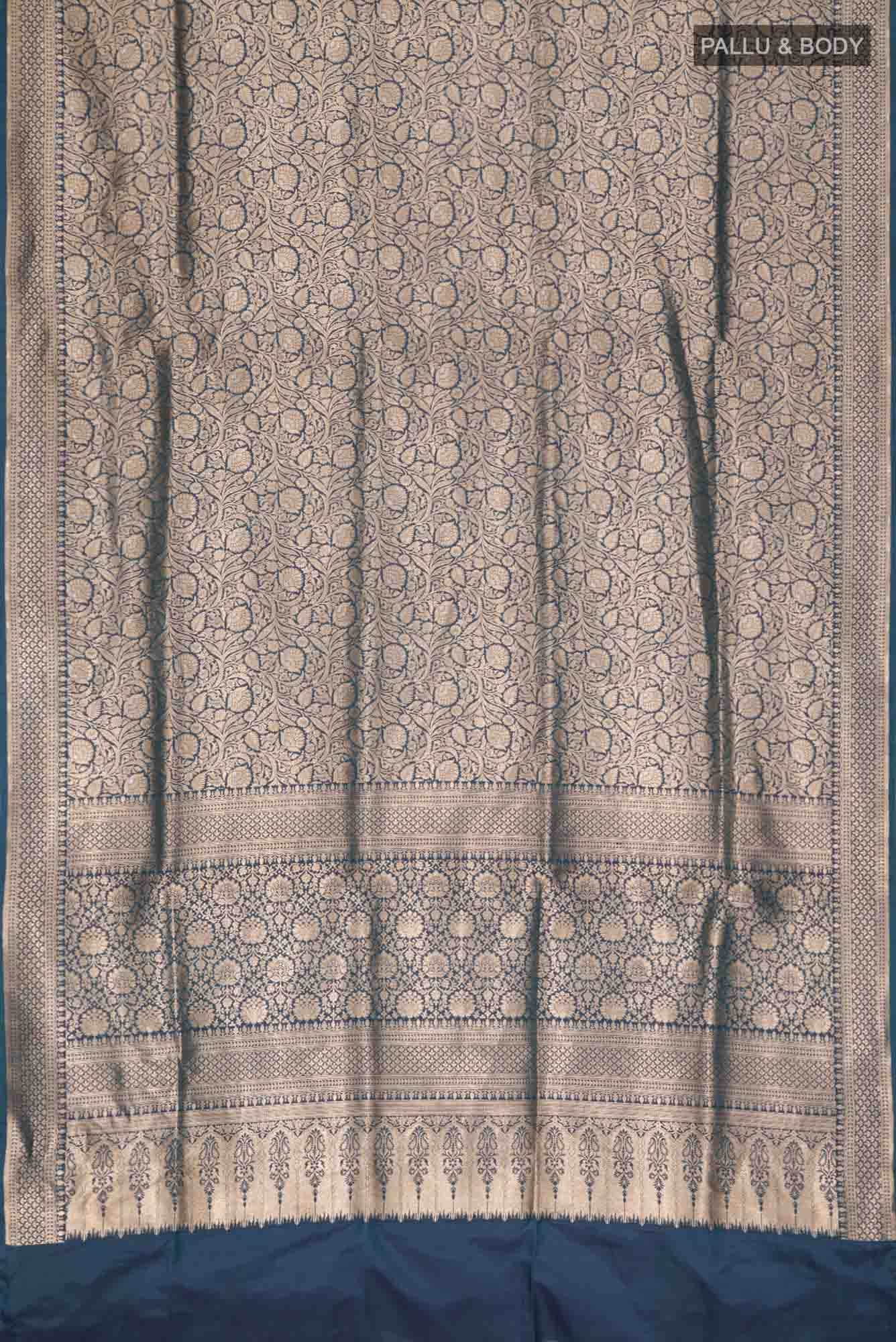 Blue Banarasi Silk Saree