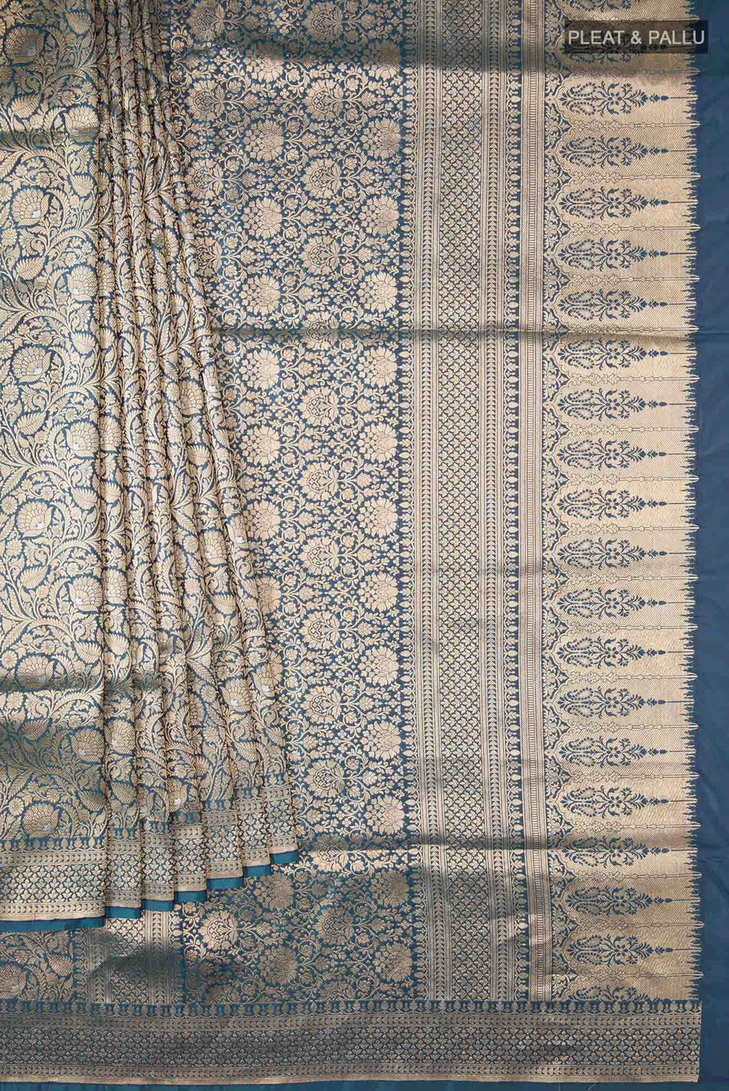 Blue Banarasi Silk Saree
