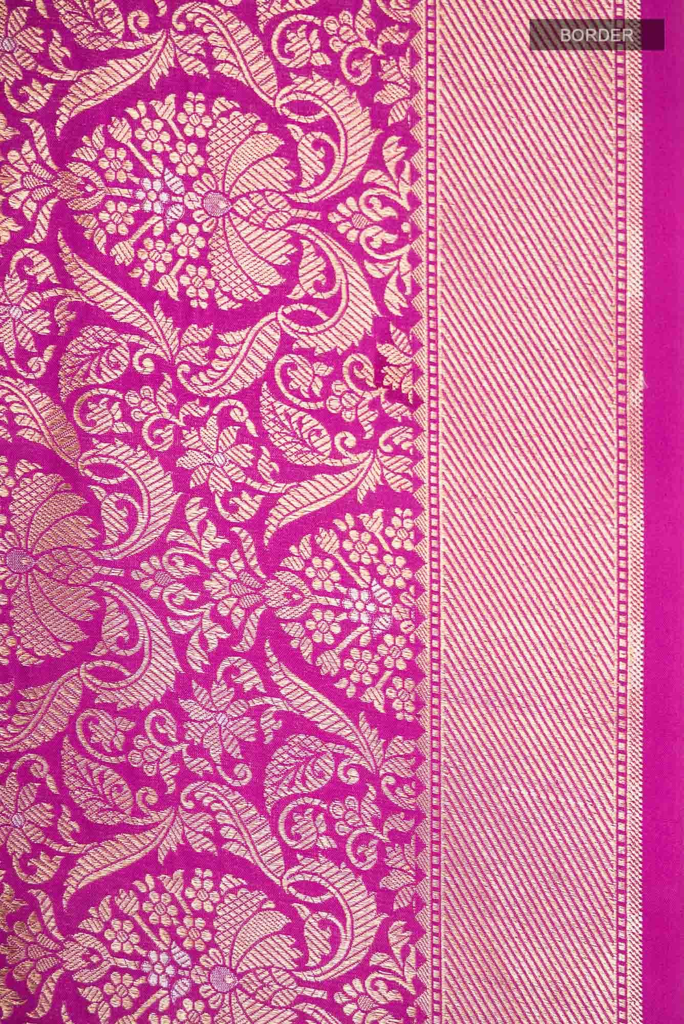 Pink Banarasi Silk Saree