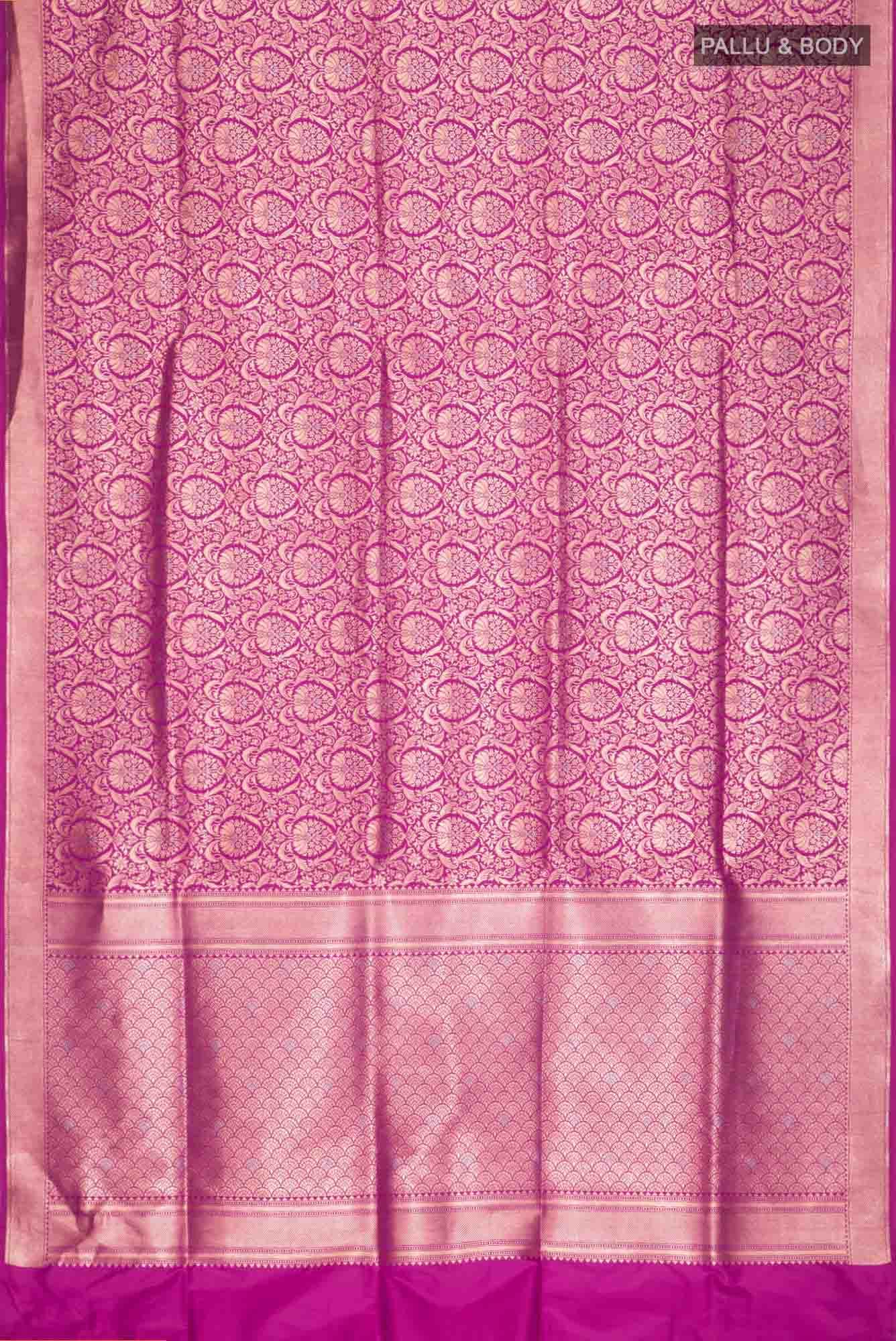 Pink Banarasi Silk Saree