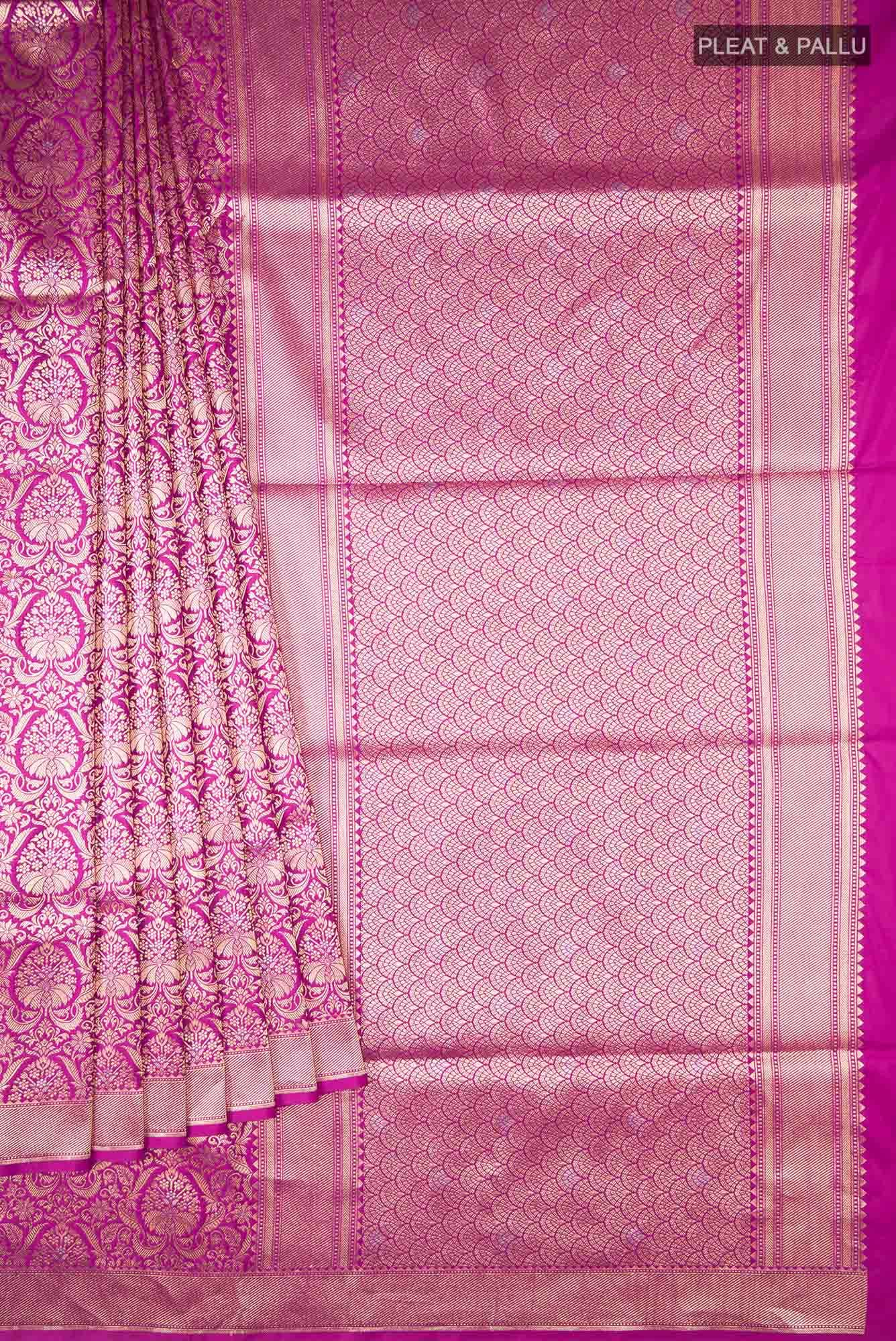 Pink Banarasi Silk Saree