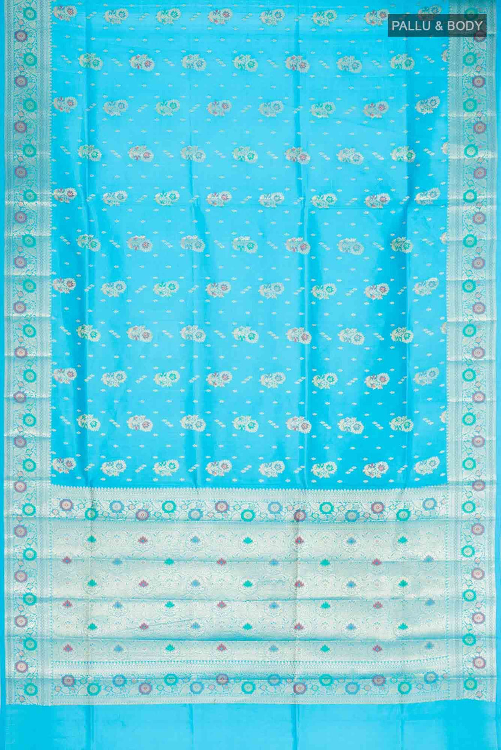 Blue Banarasi Raw Silk Saree