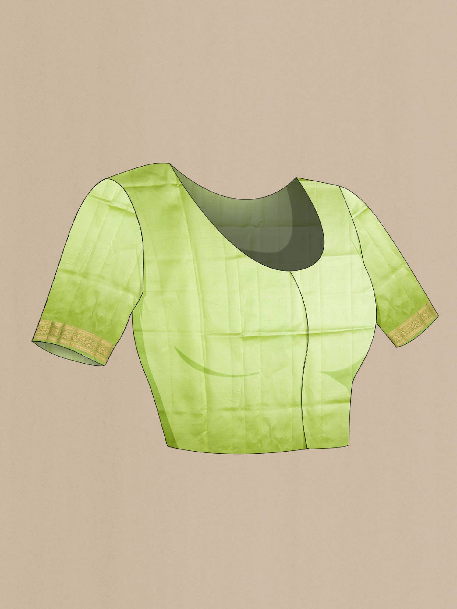 Green Banarasi Tussar Silk Saree