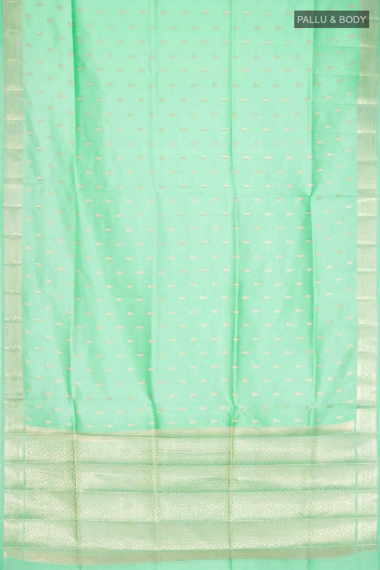 Green Banarasi Raw Silk Saree