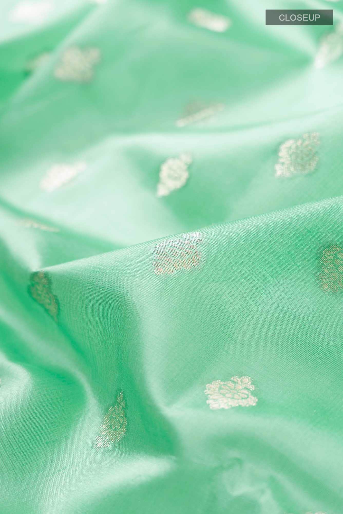 Green Banarasi Tussar Silk Saree