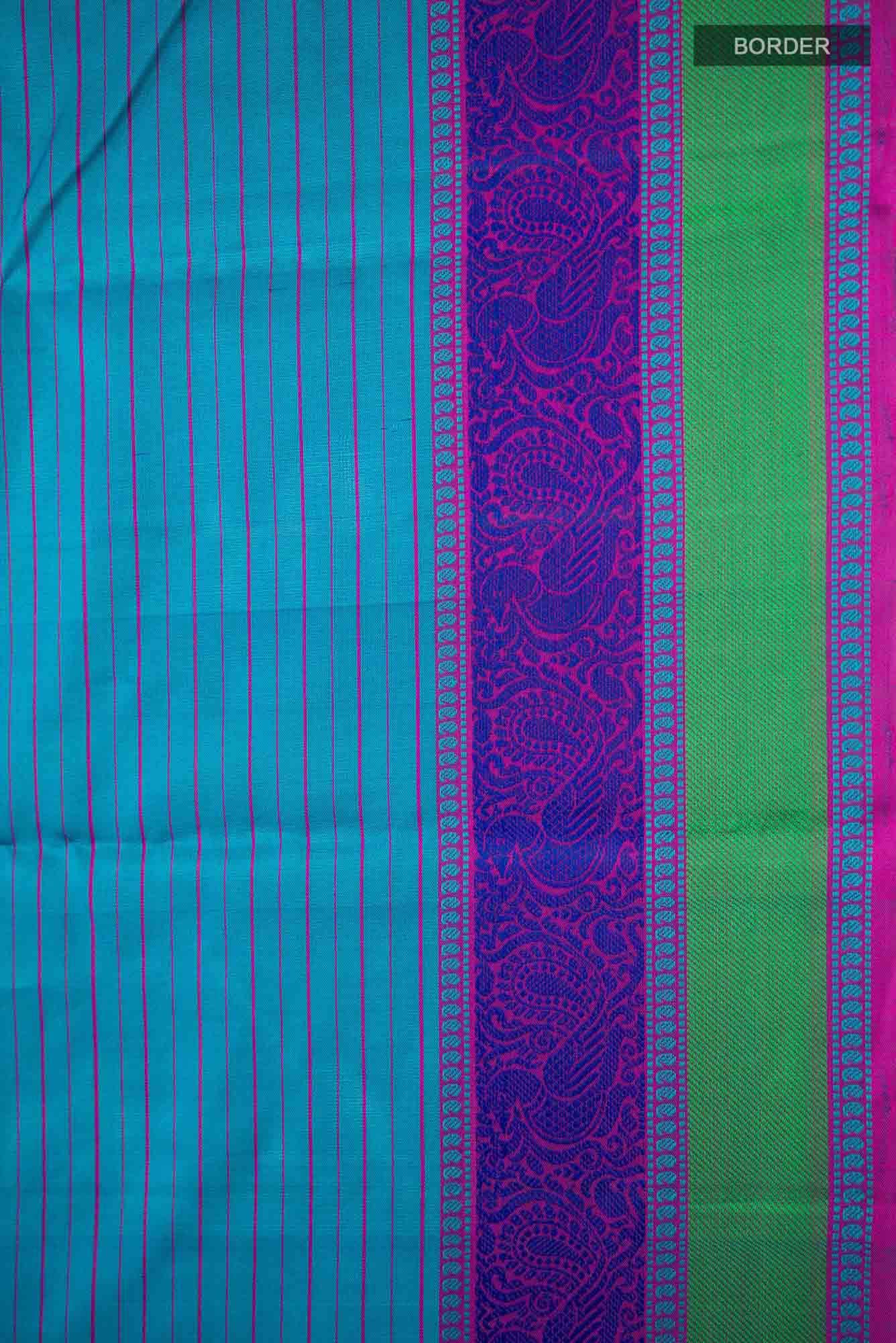 Blue Kanchipuram Silk Saree