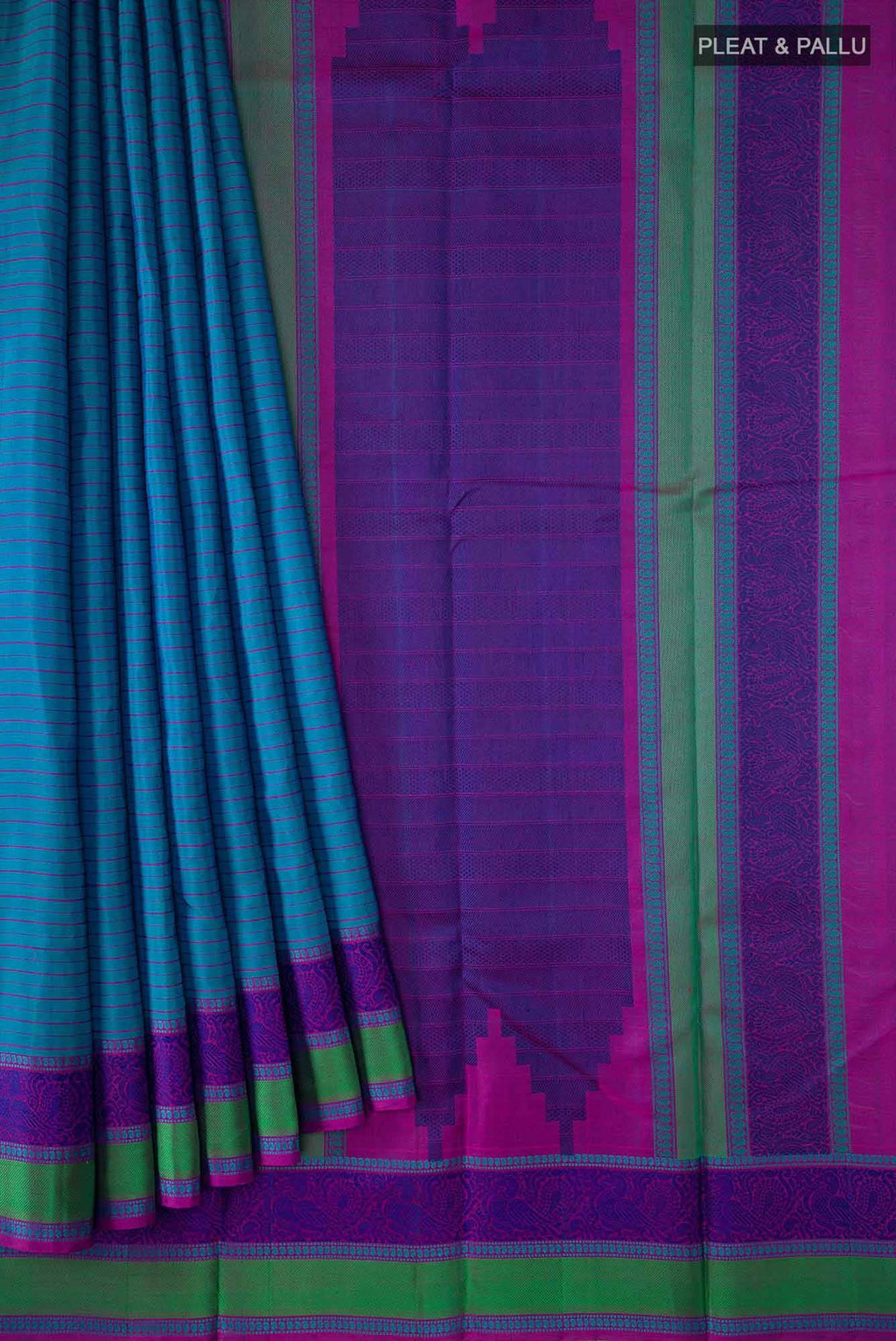 Blue Kanchipuram Silk Saree