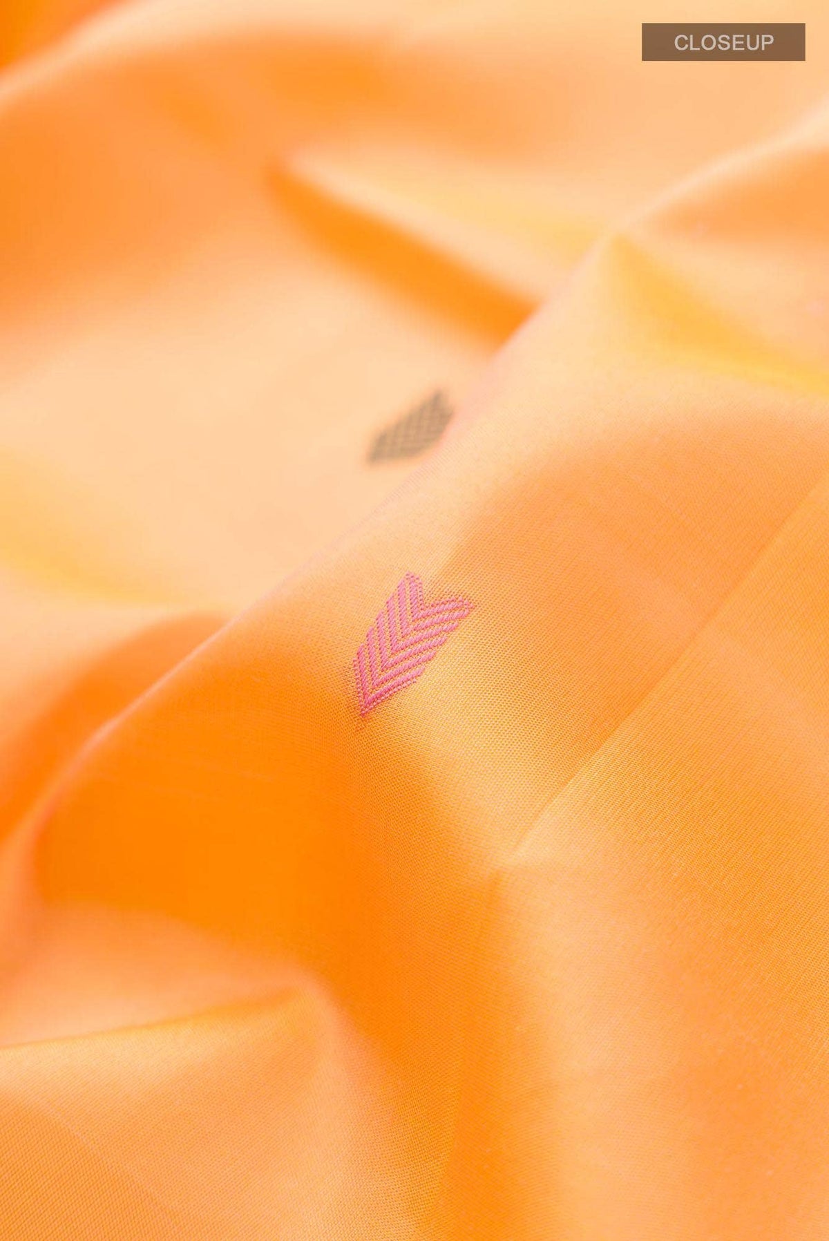 Yellow with Peach Color Kanchipuram Silk Saree