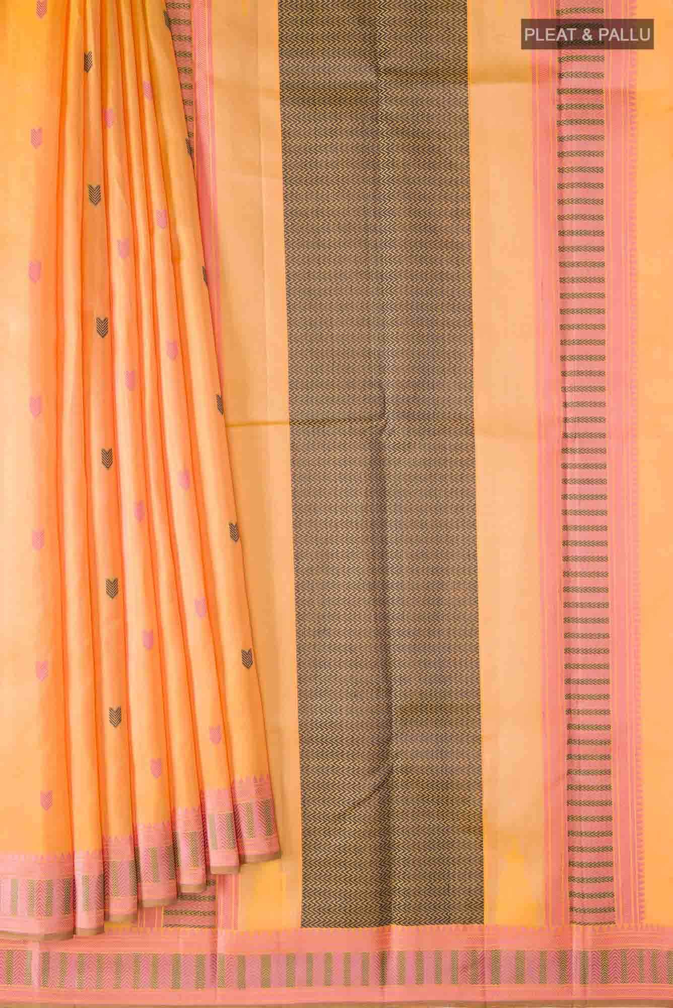 Yellow Kanchipuram Silk Saree