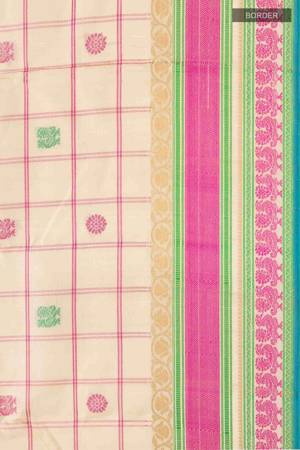 Beige Kanchipuram Silk Saree