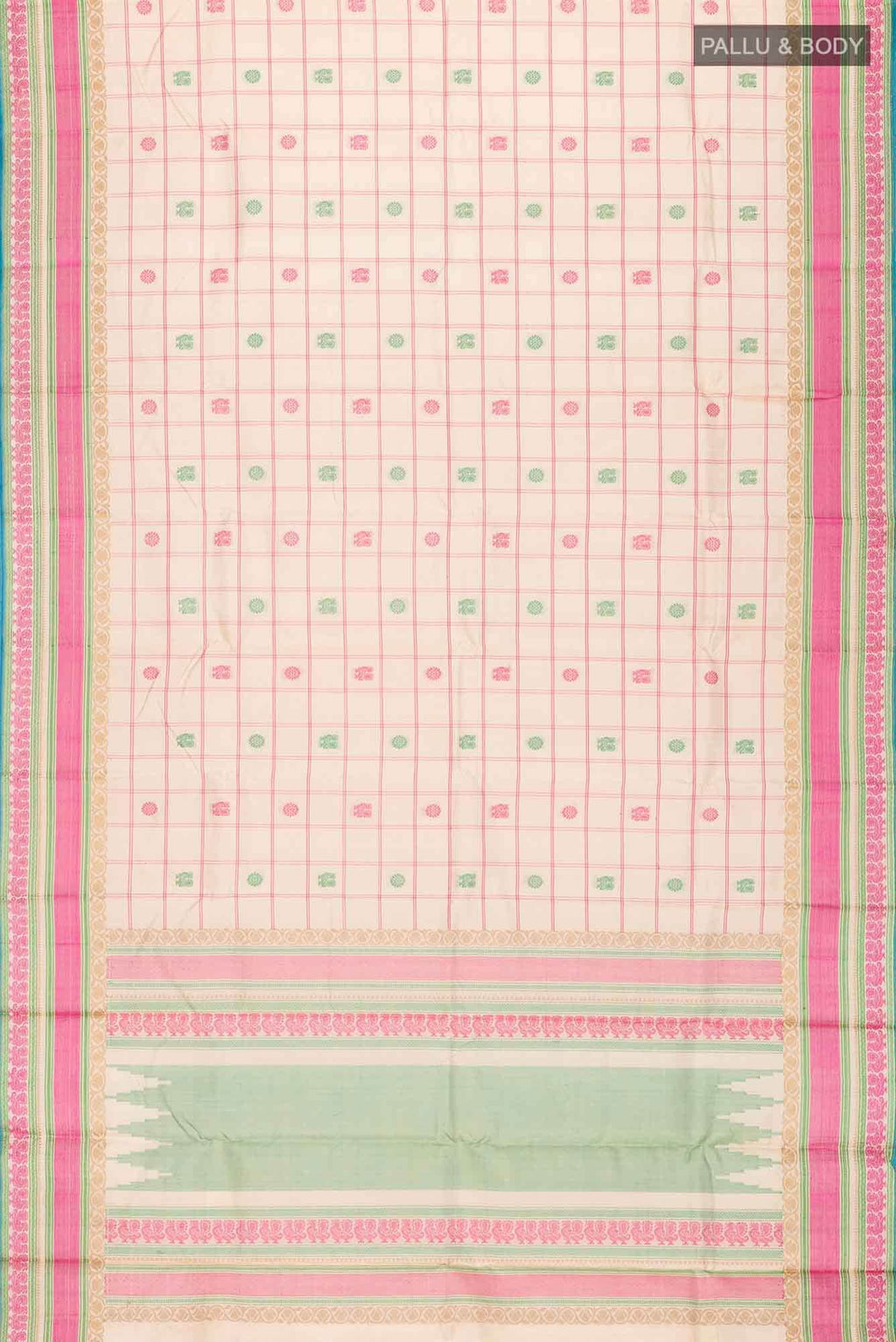 Beige Kanchipuram Silk Saree