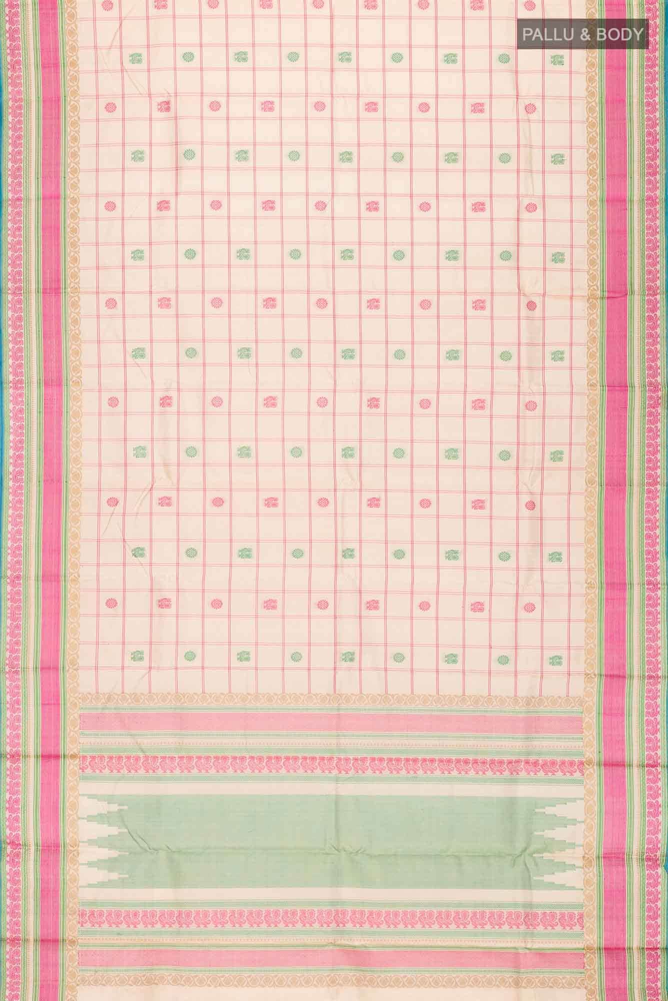 Beige Kanchipuram Silk Saree